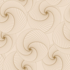 seamless tile with linear spirals balls in ivory shades
