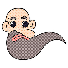 cartoon doodle grumpy old man