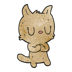Obraz na płótnie Canvas cartoon doodle happy cat