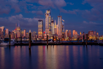 Fototapeta na wymiar Manhattan at night, View from Hoboken,New York City,USA