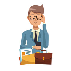 Businessman and technology