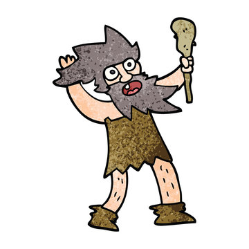 cartoon doodle crazy caveman