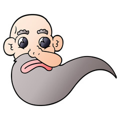 cartoon doodle grumpy old man