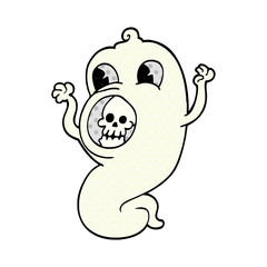 spooky cartoon doodle ghost
