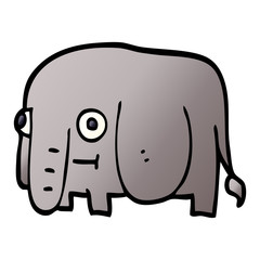 cartoon doodle elephant