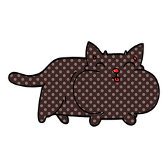 cartoon doodle fat cat