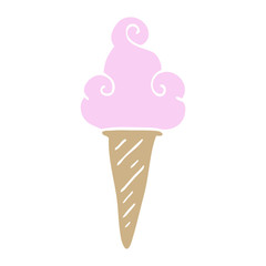 cartoon doodle ice cream