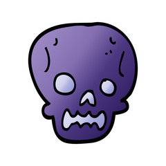 cartoon doodle halloween skull