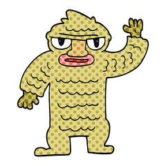 cartoon doodle big yeti