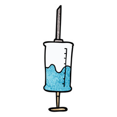 cartoon doodle vaccine injection