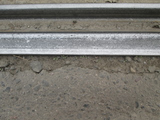 the texture of the rail