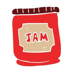cartoon doodle jam pot