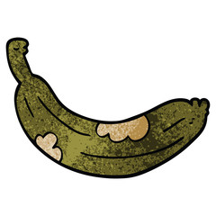 cartoon doodle rotten banana