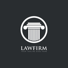 Law firm logo and icon design template