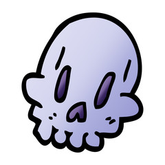 cartoon doodle spooky weird skull