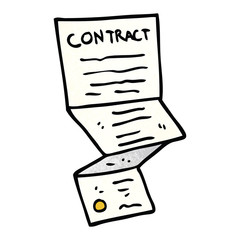 cartoon doodle long contract