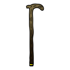 cartoon doodle walking stick