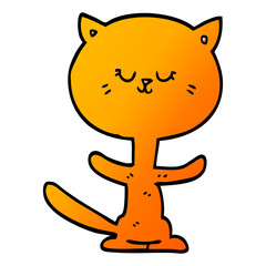 cartoon doodle dancing cat