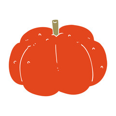 flat color style cartoon pumpkin