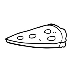 line drawing cartoon pizza