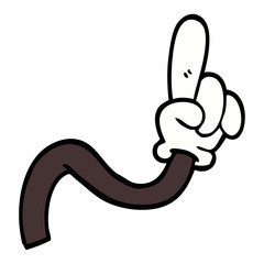 cartoon doodle of a hand gesture