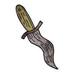 cartoon doodle tattoo dagger symbol