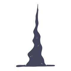 flat color illustration of a cartoon witch's hat