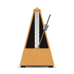 Realistic Detailed 3d Classic Mechanical Metronome. Vector