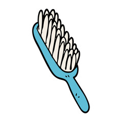 cartoon doodle hair brush