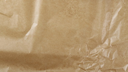 Wrinkly cardboard paper background and texture
