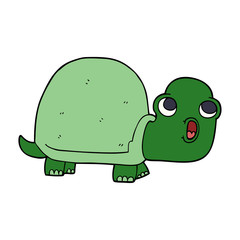 cartoon doodle shocked turtle