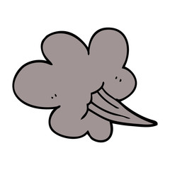 cartoon doodle whooshing cloud