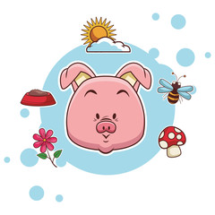 Cute pig cartoon