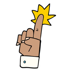 cartoon doodle pointing hand