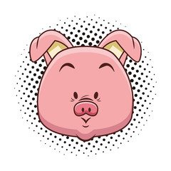Cute pig cartoon