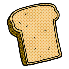cartoon doodle slice of bread