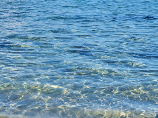Shot of the beautiful tropical San Lorenzo beach near Syracuse in a sunny day of summer
