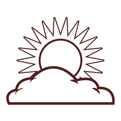 Sun on cloud cartoon