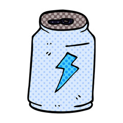 cartoon doodle can of energy drink