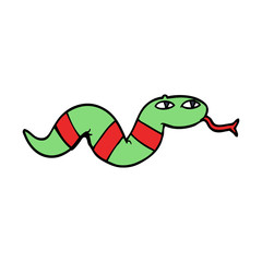 cartoon doodle snake