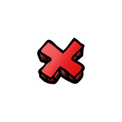 Obraz premium cartoon doodle letter x