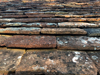 Rough texture of ancient roof