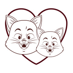 Fototapeta premium Cats cute cartoon