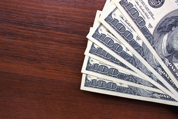 American dollars in wallet