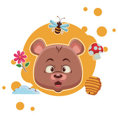 Cute bear cartoon
