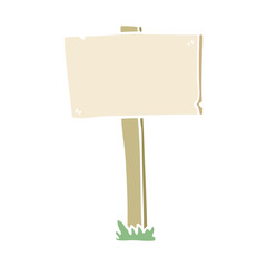 cartoon doodle sign post