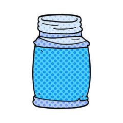 cartoon doodle glass jar