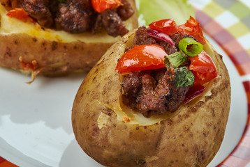 Pulled Pork Stuffed Potato Skins