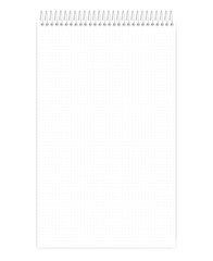 Top spiral legal size dot grid notebook with tear off sheets, mock up