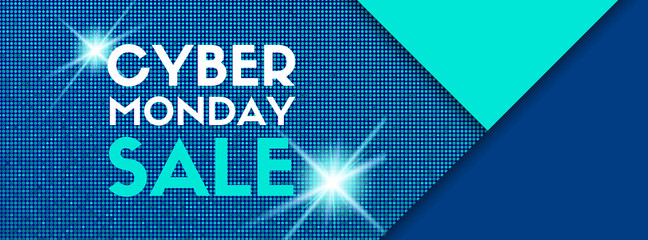 Cyber monday sale vector banner template